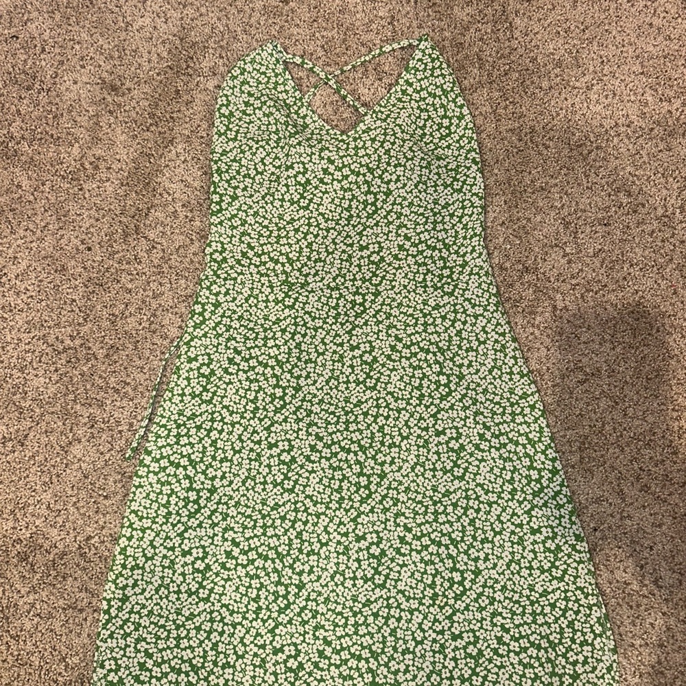 Green Floral Women's Dress